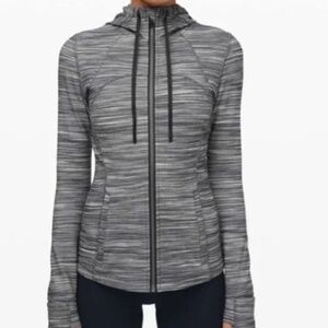 Lululemon Hooded Define Jacket *Nulu Heathered Black / White / Black